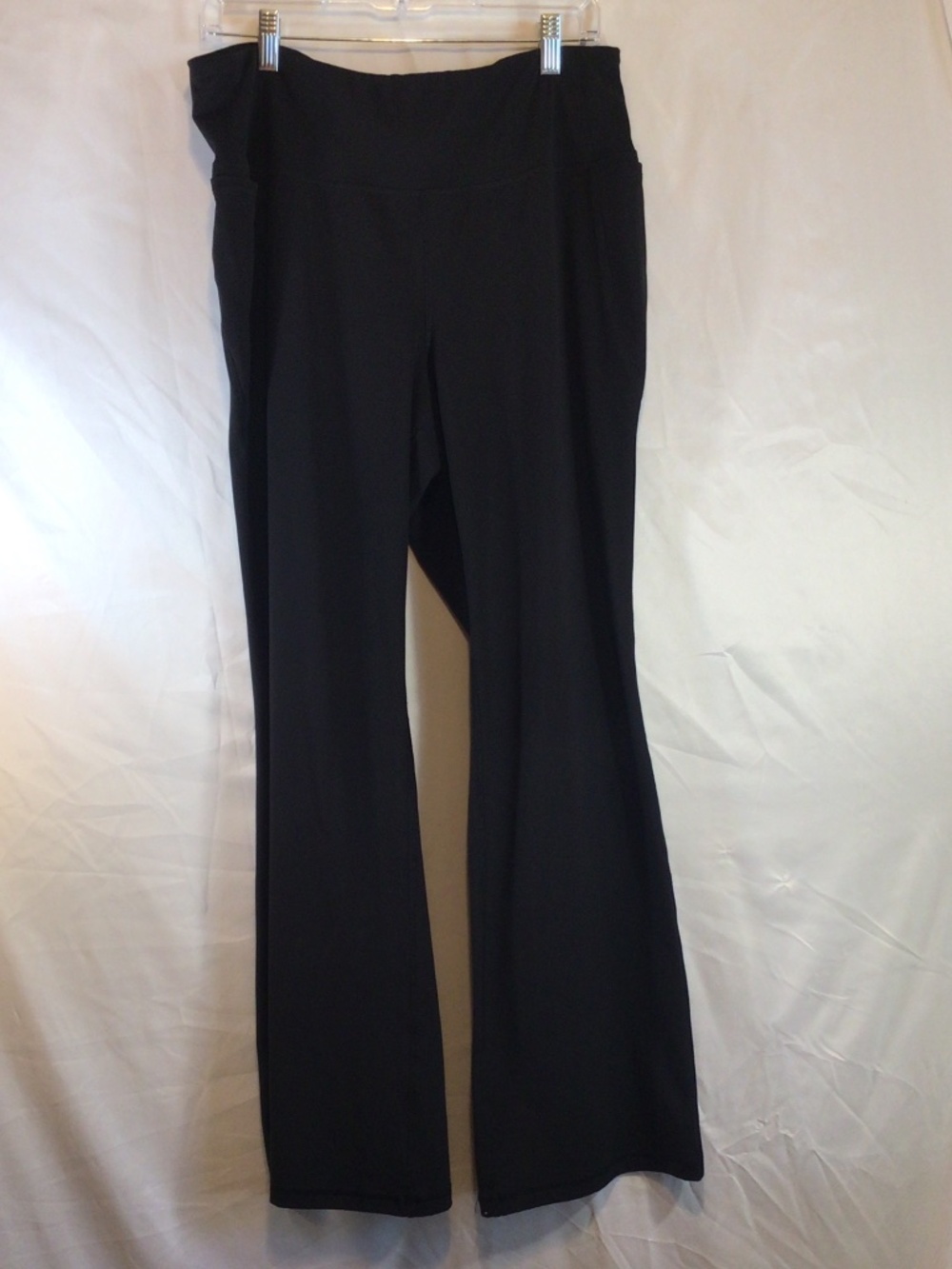 LIVI Lane Bryant Soft Bootcut Pull-On Pants Black 18/20 Stretch Yoga Lounge